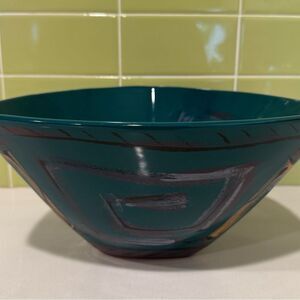 Vintage 1980s Steve Howell Studio Art Pottery Triangle Bowl
